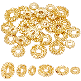 Wholesale Beebeecraft 100Pcs/Box 6mm Flat Round Spacer Beads 24K Gold  Plated Donut Spacer Beads Flat Round Disc Loose Jewelry Making Beads for Bracelet  Necklace Crafts 