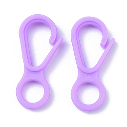 Honeyhandy Plastic Lobster CLaw Clasps, Purple, 33x15.5x4.5mm, Hole: 7.5mm