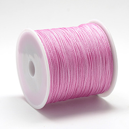 Honeyhandy Nylon Thread, Chinese Knotting Cord, Hot Pink, 0.8mm, about 109.36 yards(100m)/roll