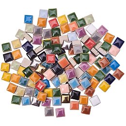 Arricraft 250g Square Ceramic Mosaic Tiles Pieces Chips Vases Picture Frames Flowerpots Mosaic Pieces for DIY Crafts Home Decoration Arts