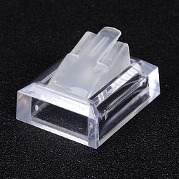 Honeyhandy Square Acrylic Ring Displays, Clear, 3.6x3x2.2cm