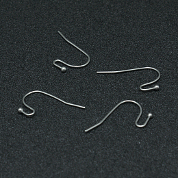 Honeyhandy 316 Surgical Stainless Steel Earring Hooks, Stainless Steel Color, 22x12x2mm, Pin: 0.7mm