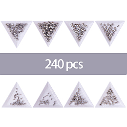 PandaHall Elite 8 Sizes Stainless Steel Bead Spacers for Jewelry Making, about 240pcs/box