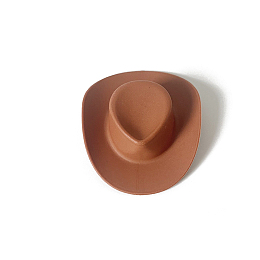 Honeyhandy Plastic Mini Western Cowboy Cowgirl Hat, Mini Cute Doll Hat Party Dress Hat for Doll Decoration, Sienna, 54x46x16mm