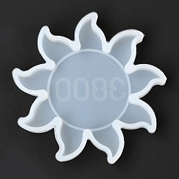 Honeyhandy Sun Silicone Molds, Resin Casting Molds, For UV Resin, Epoxy Resin Jewelry Making, White, 73x72x6.5mm