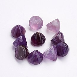 Honeyhandy Natural Amethyst Cabochons, Cone, 10x10mm