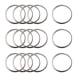 Honeyhandy 201 Stainless Steel Linking Rings, Ring, Stainless Steel Color, 25x1~1.2mm, Inner Diameter: 22mm