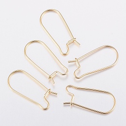 Honeyhandy 304 Stainless Steel Earring Hooks, Golden, 20x9x0.8mm