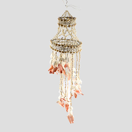 Honeyhandy Dyed Seashell Aeolian Bells, Colorful, 25.2 inch