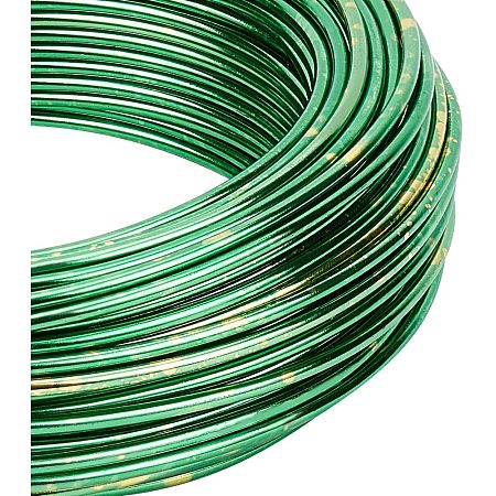 BENECREAT Multicolor Jewelry Craft Aluminum Wire (12 Gauge, 75 Feet) Bendable Metal Wire with Storage Box for Jewelry Beading Craft Project - Camouflage green