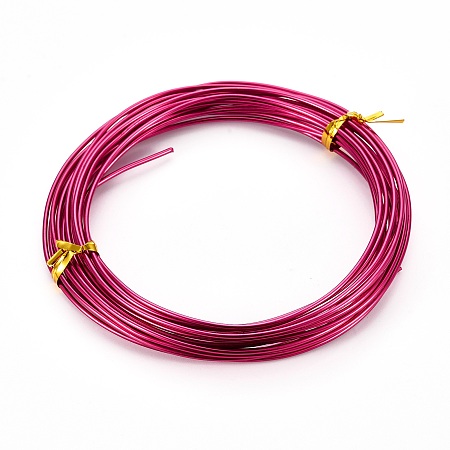 Honeyhandy Aluminum Craft Wire, for Beading Jewelry Craft Making, Medium Violet Red, 18 Gauge, 1mm, 10m/roll(32.8 Feet/roll)