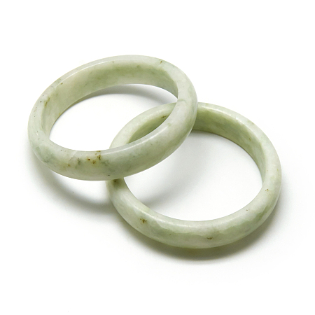 Honeyhandy Natural Jade Bangles, 2-1/4 inch~2-1/2 inch(58~62mm)