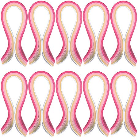 ARRICRAFT 1200PCS 3mm Quilling Paper Strips, Quilling Art Strips, 6 Colors Paper Craft Supplies for Paper Art DIY Craft Projects-Pink