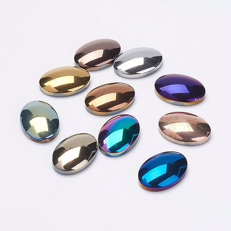 ARRICRAFT Non-Magnetic Synthetic Hematite Cabochons, Oval, Grade A, Mixed Color, 24.5x17.5x6mm