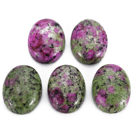 Honeyhandy Natural Ruby in Zoisite Cabochons, Oval, 24~26x17~19x6~7mm