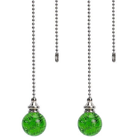 GORGECRAFT Ceiling Fan Pull Chain, 21.45 inches Ball Blind Cord Chandelier Handle Pull Chain Extension with Connector for Ceiling Light Lamp Fan, Lime Green