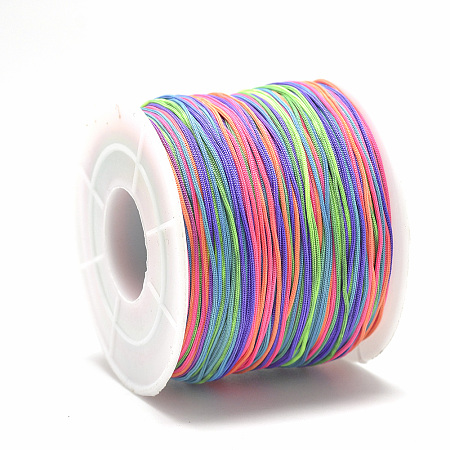 Honeyhandy Polyester Cords, Colorful, 0.5~0.6mm, about 131.23~142.16 yards(120~130m)/roll