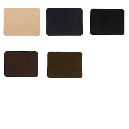 PandaHall Elite 20Pcs 5 Colors Cloth Sew on Repair Patches, Faux Suede Elbow Knee Patches, for Sweatshirt Loose T Shirt Jeans, Rectangle, Mixed Color, 95x124x0.5mm, 4pcs/color