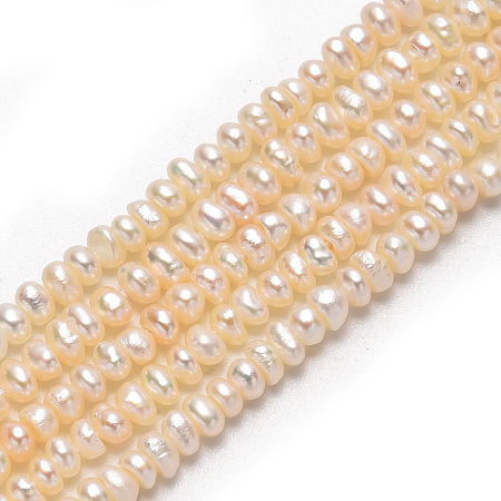 ARRICRAFT Grade A Natural Cultured Freshwater Pearl Beads Strands, Two Sides Polished, Creamy White, 2~3mm, Hole: 0.7mm, about 200pcs/strand, 15.74 inches