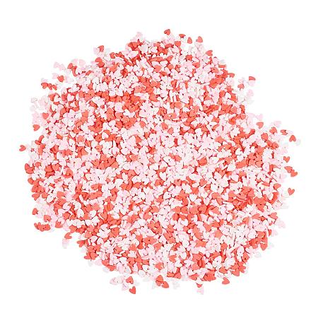 PandaHall Elite 200g Red Pink Heart Handmade Polymer Clay Cabochons Sprinkles Decorations Parts Clay Flatback Cabochon for DIY Scrapbook Craft