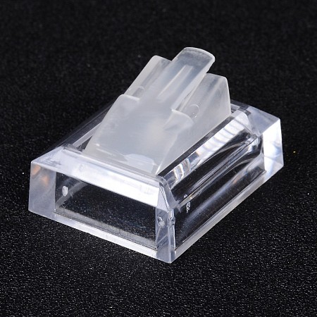 Honeyhandy Square Acrylic Ring Displays, Clear, 3.6x3x2.2cm