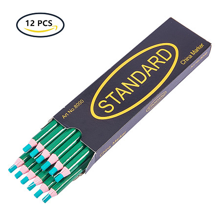 BENECREAT 12PCS Turquoise Water Soluble Pencil Tracing Tools for Tailor's Sewing Marking And Students Drawing