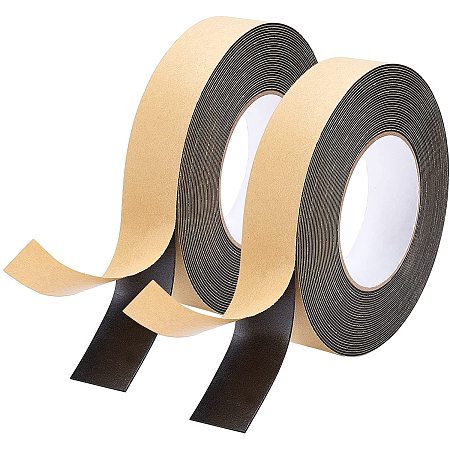 SUPERFINDINGS 2 Rolls Total 65.6 Feet Single-Sided Adhesive EVA Seal Foam Strip 1.18Inch Width Foam Insulation Tape with Strong Adhesive High Density Foam Insulation Tape for Windows Insulation