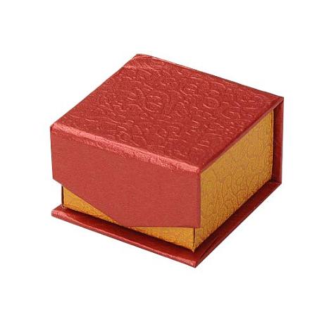 ArriCraft 2pcs Cardboard Ring Boxes Square Carton Gift Box IndianRed with Velvet for Christmas Birthdays Holidays Weddings Valentines Day