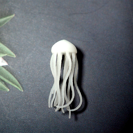 Honeyhandy Sealife Model, UV Resin Filler, Epoxy Resin Jewelry Making, Jellyfish, White, 2x0.7cm