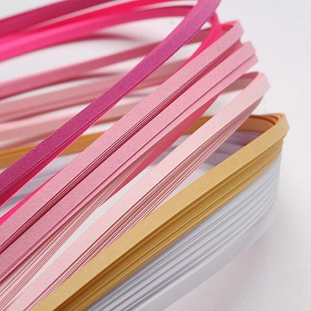 Honeyhandy 6 Colors Quilling Paper Strips, Gradual Pink, 390x3mm, about 120strips/bag, 20strips/color