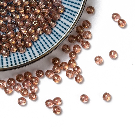 Arricraft Czech Glass Beads, Round, Chocolate, 4mm, Hole: 0.8mm, about 114pcs/10g
