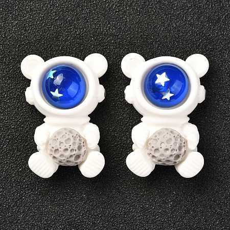Honeyhandy Plastic Cabochons, for Mobile Phone Decoration, Astronaut, White, 30x20.5x11mm