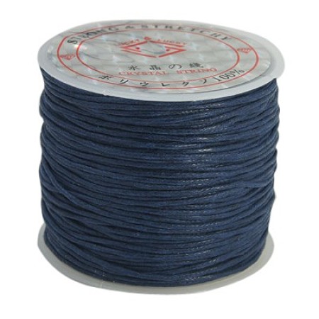 ARRICRAFT 10 Rolls 1mm Waxed Cotton Cord Beading Thread Braided String 25m per Roll for Jewelry Crafting Supplies Deep Blue