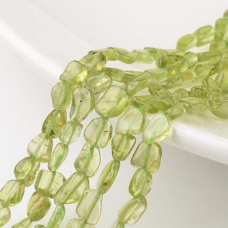 Arricraft Natural Peridot Beads Strands, Chips, 6~12x5~8x4~6mm, Hole: 1mm, about 15.7 inches