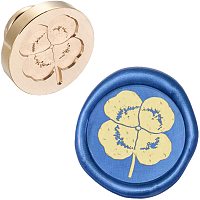 CRASPIRE Wax Seal Stamp Head Replacement Four Leaf Clover Removable Sealing Brass Stamp Head Olny for Creative Gift Envelopes Invitations Cards Decoration