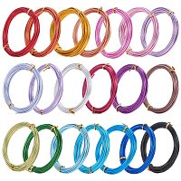 PandaHall Elite 20 Colors Aluminum Craft Wire, 5m(5.4 Yards)/Roll 12 Guage Flexible Metal Artistic Floral DIY Jewelry Craft Beading Wire for Jewelry Making, 20 Rolls/Set