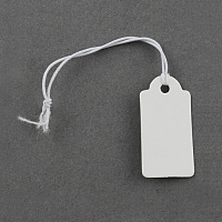 Honeyhandy Paper Price Cards, Can be tied on the products, Rectangle, White, 27x13x0.4mm
