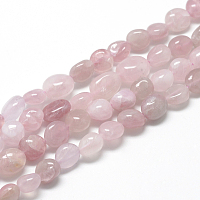 Honeyhandy Natural Rose Quartz Beads Strands, Oval, 8~15x7~12x4~12mm, Hole: 1mm, about 30~45pcs/strand, 15.7 inch