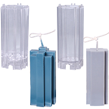 SUNNYCLUE Transparent Plastic Candle Molds, for Candle Making, Pillar Shape, Clear, 2pcs/set