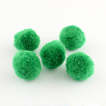 Honeyhandy DIY Doll Craft Pom Pom Yarn Pom Pom Balls, Green, 20mm, about 500pcs/bag