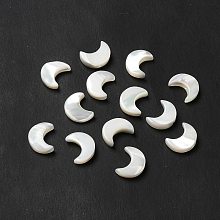 Honeyhandy Natural Freshwater Shell Beads, Moon, Seashell Color, 12x9.5x3mm, Hole: 0.9mm