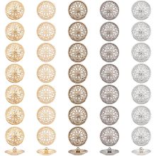 UNICRAFTALE 40Pcs 5 Colors 25mm Clothes Buttons 1-Hole Alloy Shank Button Retro Hollow Sewing Button Sets Round Metal Shank Buttons Vintage Openwork Coat Buttons for DIY Sewing Craft