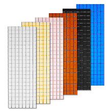 SUPERFINDINGS 6 Sheet Self-Adhesive Acrylic Mosaic Tiles 6 Colors Small Square Mirrors Mosaic Sheets Mini Size Mirror Mosaic Sticker for DIY Craft Bucket Hat Disco Ball Party Indoor Decoration 8784pcs