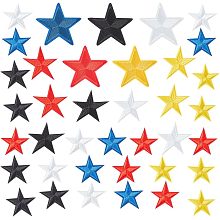 PandaHall Elite 43pcs 3 Sizes Star Iron on Patches 14 Style Adhesive Star Patches Embroidered Applique Decoration Patches for DIY Crafts Backpack Bags Hats Jackets Jeans Accessories 1.6~3.6inch