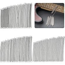 BENECREAT 72Pcs 3 Sizes Guitar Fret Wires, 2.2/2.7/2.9/mm Width Platinum Color Brass Fretwire Accessory for Electric Acoustic Guitar Fingerboard Replacement