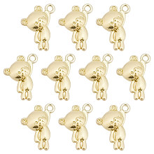 SUNNYCLUE 1 Box 48pcs Bear Charms Bulk Bears Charms Gold Cartoon Charms Rack Plating Alloy Charms Little Bear Dangle Charm for Jewellery Making Charms DIY Craft Bracelet Necklace Earring Women Adult