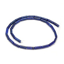 Honeyhandy Natural Lapis Lazuli Column Bead Strands, Dyed, 13~14x4~5mm, Hole: 1mm, about 28pcs/strand, 15.7 inch