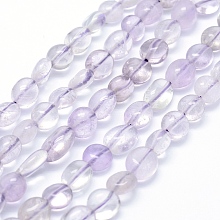 Honeyhandy Natural Amethyst Beads Strands, Oval, 5~12x6~9x4~7mm, Hole: 1mm, about 50~53pcs/strand, 15.3 inch~15.7 inch