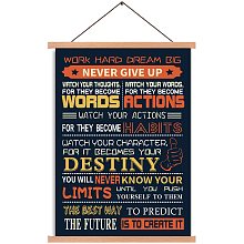 Arricraft Work Hard Dream Big Never Give Up Cotton Linen Hanging Painting Motivational Saying Art Print Colorful Inspirational Word Poster for Bedroom Living Room Home Office Decoration 44x28cm