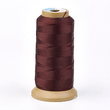 Honeyhandy Polyester Thread, for Custom Woven Jewelry Making, Coconut Brown, 1mm, about 230m/roll